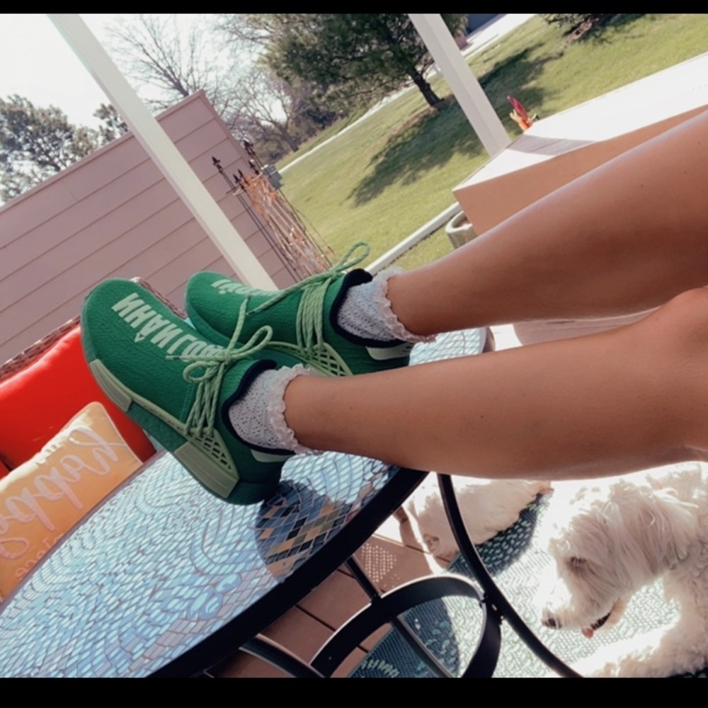 ADIDAS 💚 NMD Hu Pharrell Green Complexland unisex size 6 M  -7.5-8 W